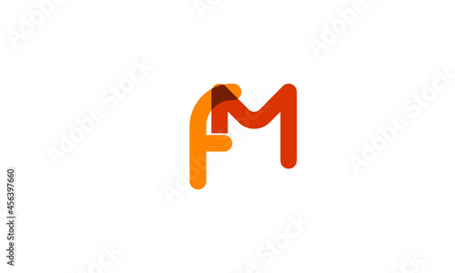 Alphabet letters Initials Monogram logo FM, MF, F and M
