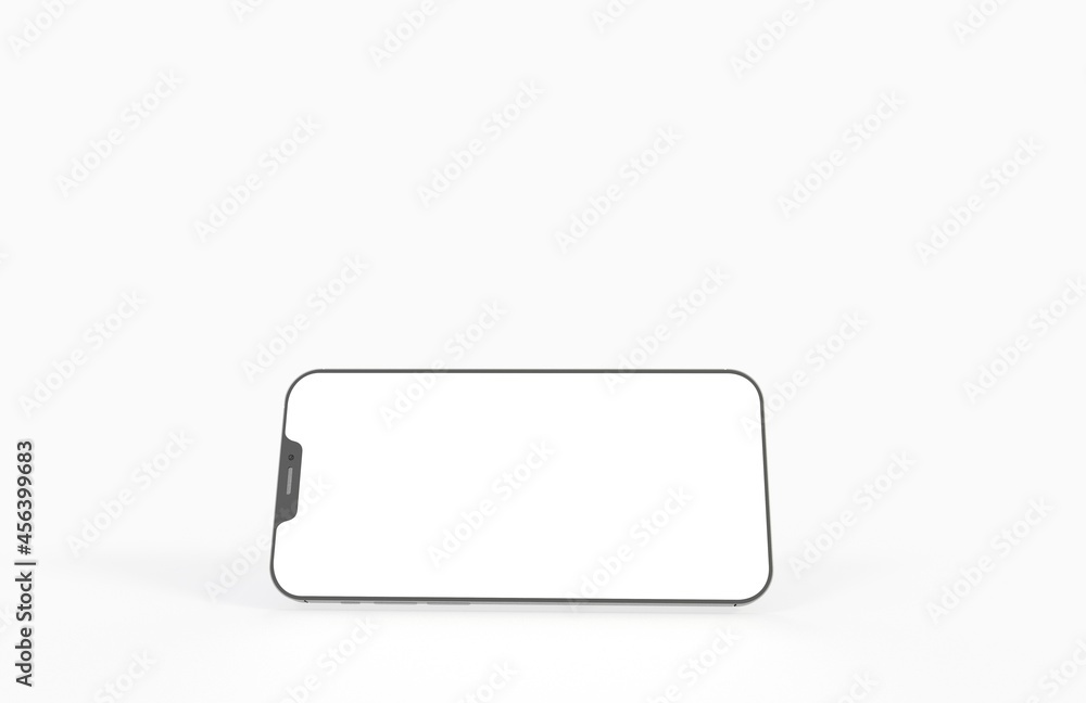 Realistic isometric black frameless smartphone mockup perspective 3d. Realistic isometric black frameless smartphone mockup perspective 3d.