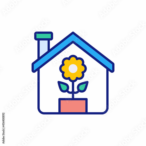 Indoor Herb Garden icon in vector. Logotype