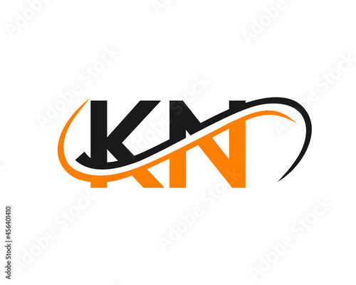 KN Letter Linked Business Logo. KN Logo Design. KN logo Design for Financial, Development, Investment, Real Estate And Management Company Vector Template