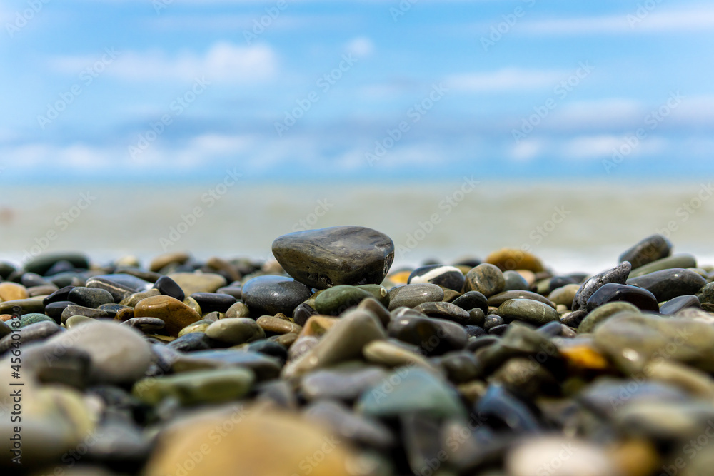 Abstract background of a sea of waves sand stones.