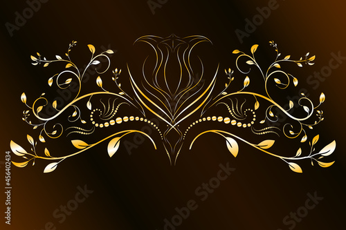 Outline floral seamless pattern. Endless ornamental border for ribbons, fabric, wrapping, wallpaper, tape.