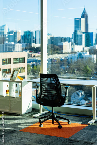 chair inside modern office building photo