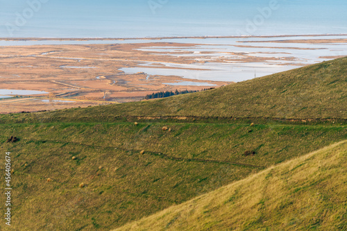 landscape with fields and hills