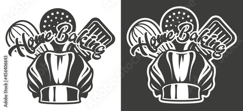 Vintage badge on the theme of craft bakery in two variants