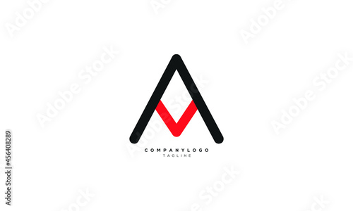 AV, VA, Abstract initial monogram letter alphabet logo design