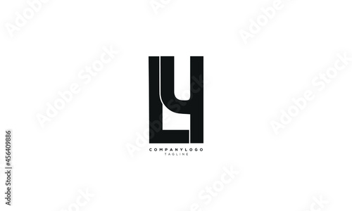 L4, 4L, Abstract initial monogram letter alphabet logo design photo