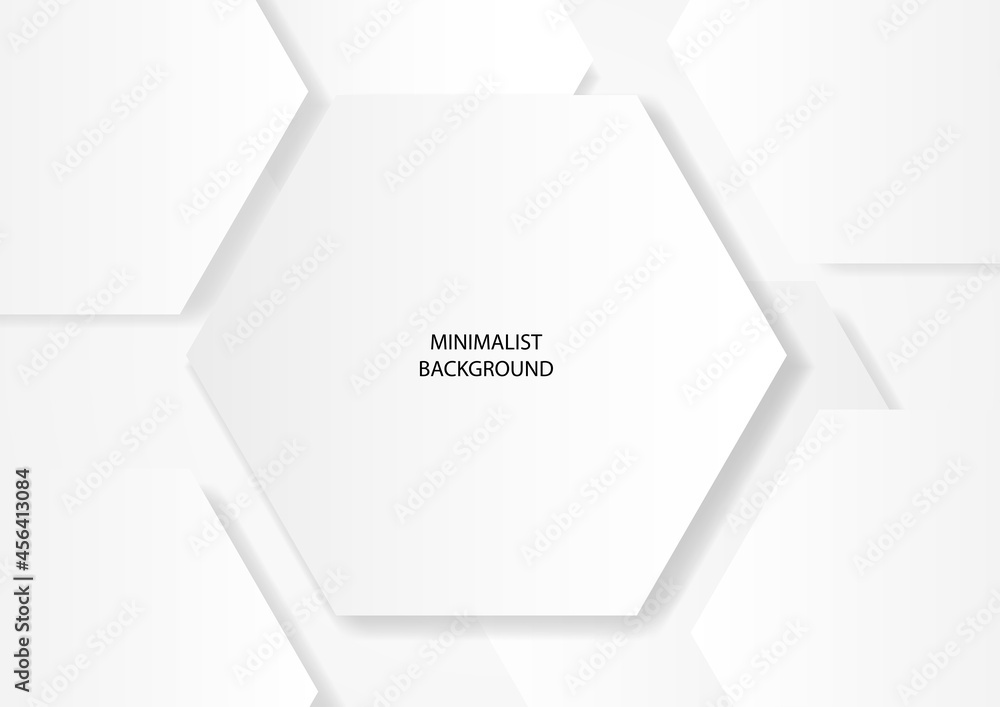 Abstract clean white hexagonal shapes Abstract clean white hexagonal shapes