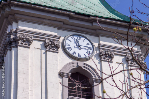 Clock face on the church tower