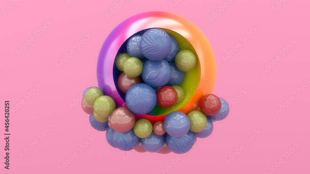 Obraz premium 3d render. Abstract sculpture background
