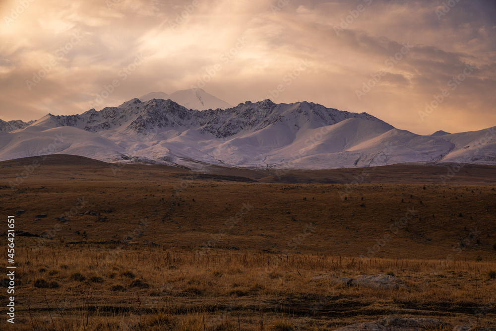 Beautiful mountains in snow