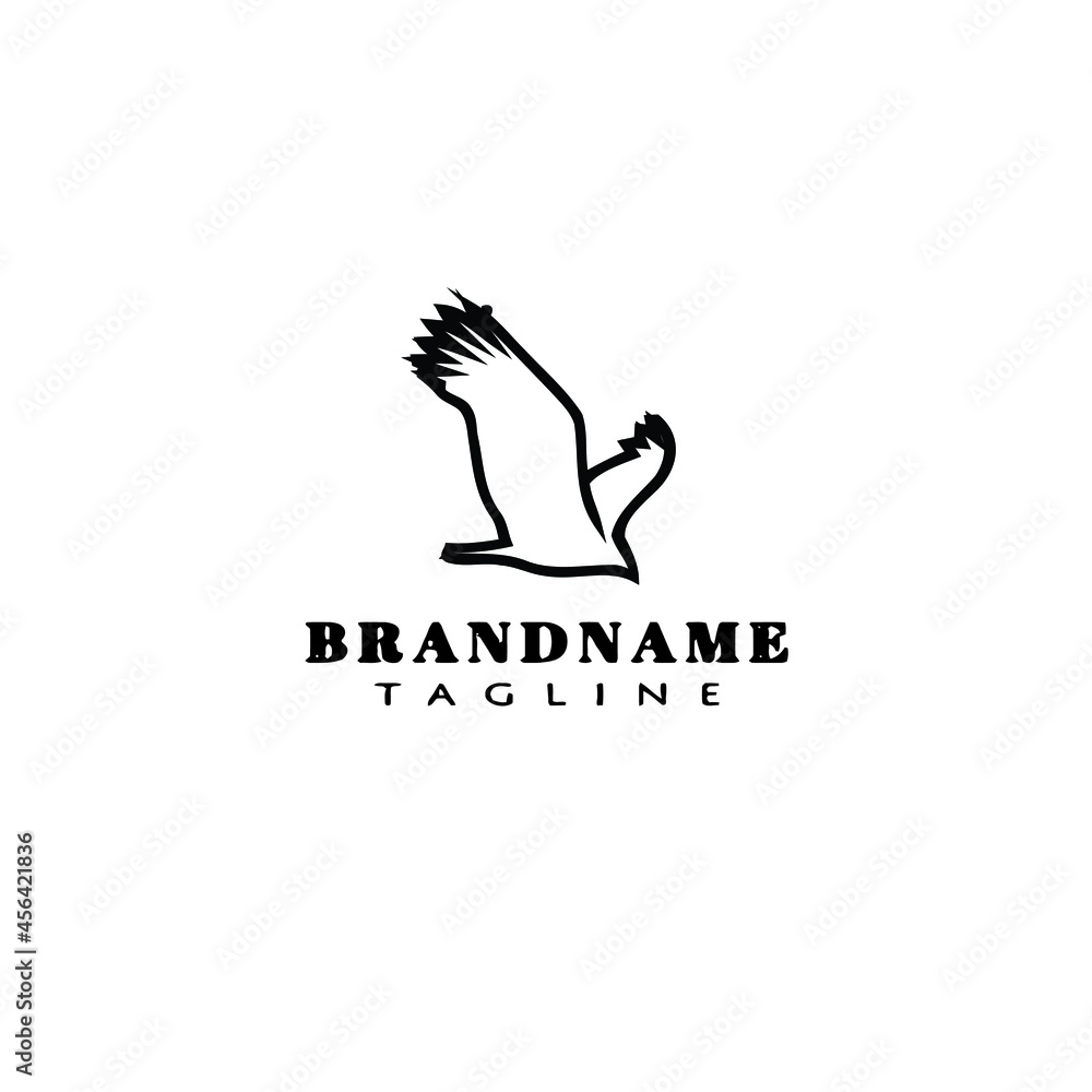 Fototapeta premium bird logo cartoon icon design template creative isolated vector illustration