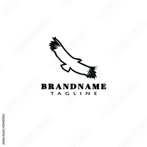 bird logo cartoon icon design creative black isolated vector illustration