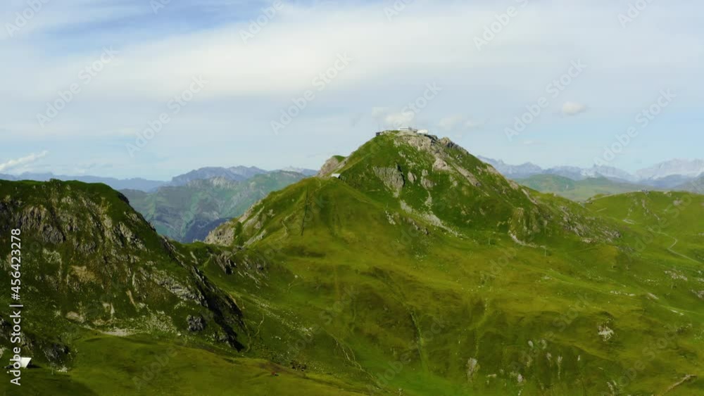 Aerial view of the beautiful mountain landscape around Arosa, Switzerland. Aerial view of the beautiful mountain landscape around Arosa, Switzerland.