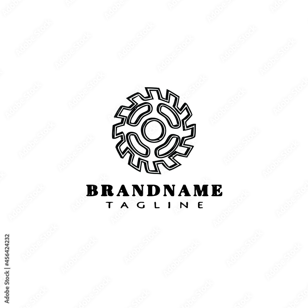bicycle sprocket cartoon logo icon design cute black isolated vector illustration bicycle sprocket cartoon logo icon design cute black isolated vector illustration