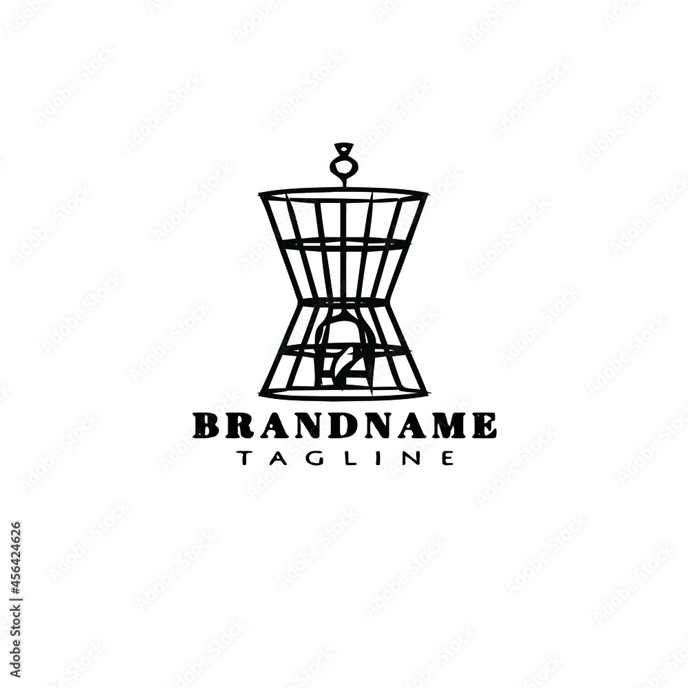 simple birdcage cartoon logo icon design template black isolated vector illustration simple birdcage cartoon logo icon design template black isolated vector illustration