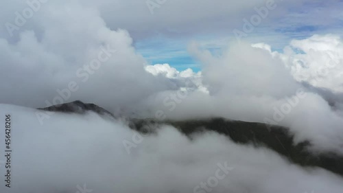 Wallpaper Mural aerial view of the mountain with clouds Torontodigital.ca