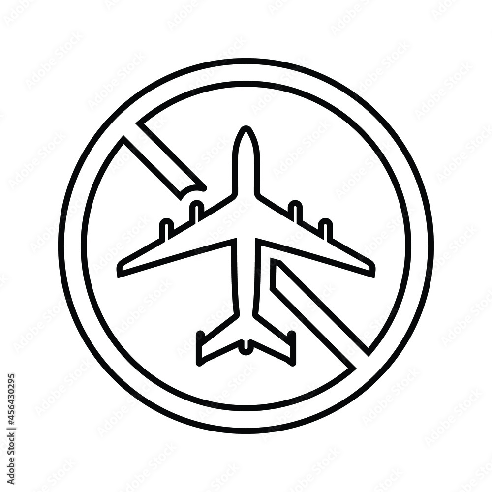 Avoid, risk, travel line icon. Outline vector. Avoid, risk, travel line icon. Outline vector.