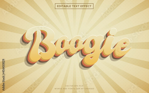 Fotografie Retro boogie 3d text effect