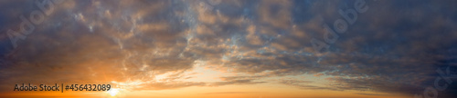 Fototapeta Naklejka Na Ścianę i Meble -   panorama sky. Beautiful cloud in the sunrise sky background. Sky banners background.