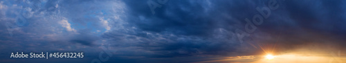  panorama sky. Beautiful cloud in the sunrise sky background. Sky banners background.