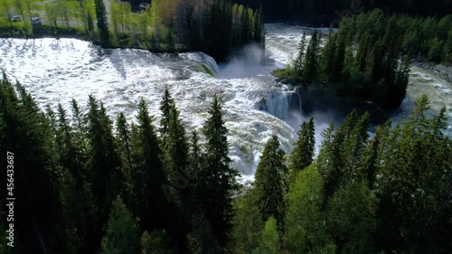 ristafallet waterfall in the western part of jamtland is listed as one of the most  photo