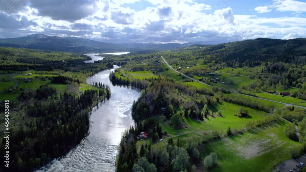 Ristafallet waterfall in the western part of Jamtland is listed as one of the most beautiful waterfalls in Sweden