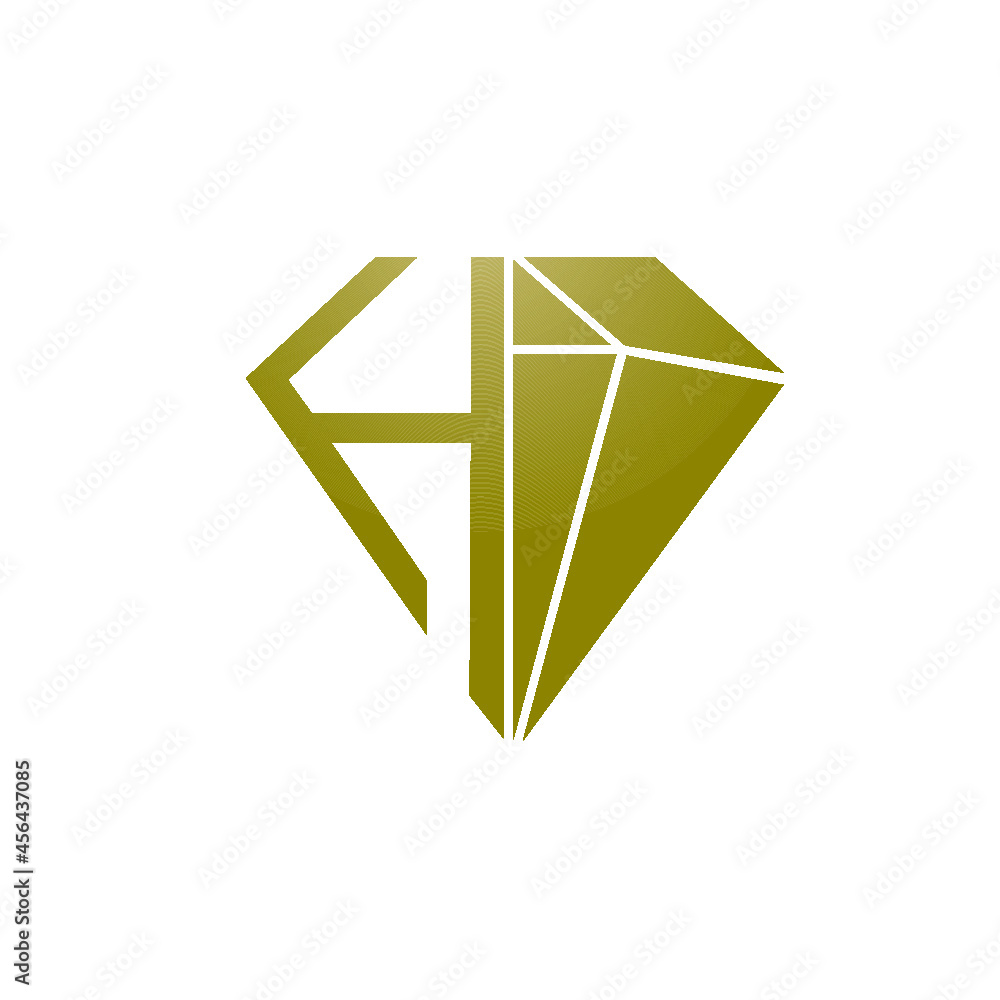 Gold Letter H Diamond Logo Gold Letter H Diamond Logo
