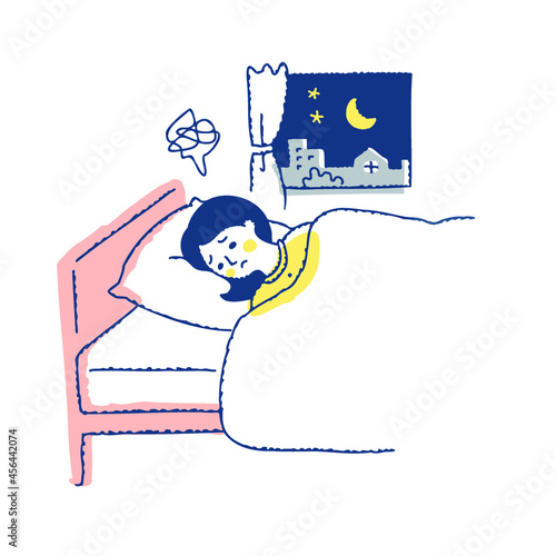 不眠症で困っている女性