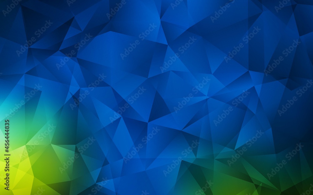 Obraz premium Dark Blue, Green vector low poly layout.