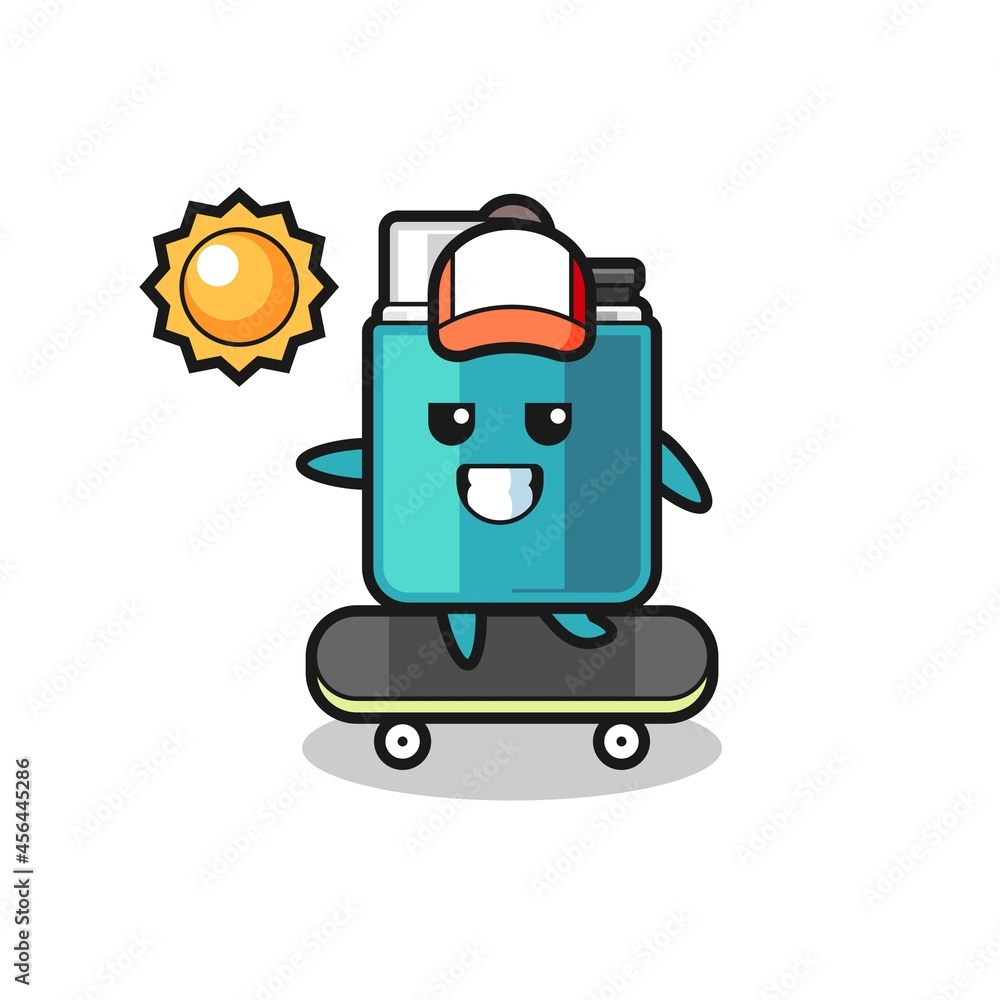 lighter character illustration ride a skateboard lighter character illustration ride a skateboard