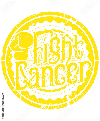 FIGHT cancer boxing gloves yellow sarcoma or bone cancer.