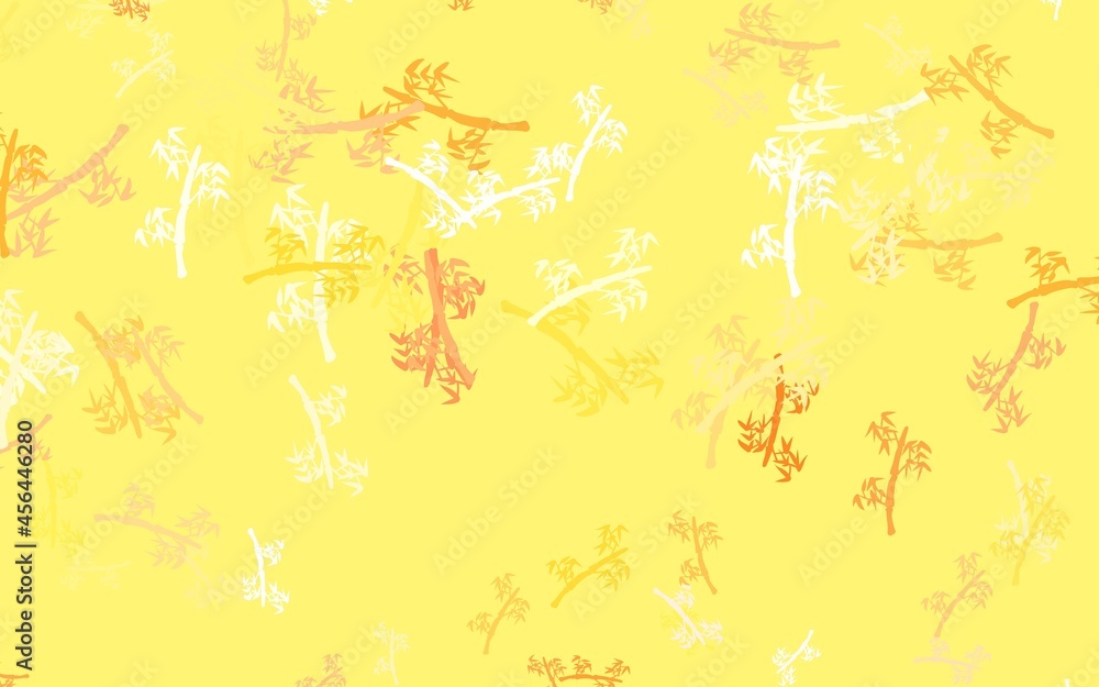 Fototapeta premium Light Orange vector abstract backdrop with branches.