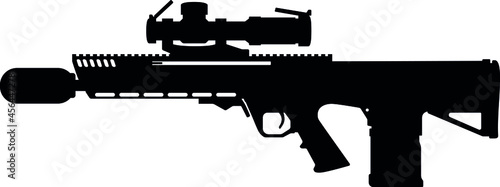 New RM277 AR R machine gun assault rifle, automatic rifle weapon system Army M4 Carbine and M249 United States Armed Forces and USA United States Army