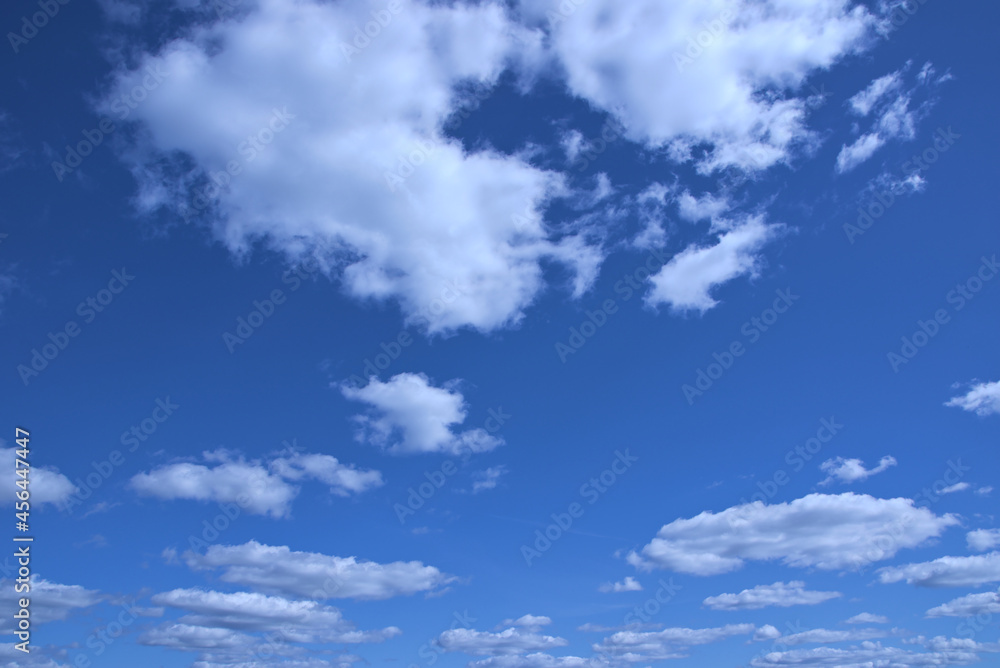 Naklejka premium Blue sky with white clouds for background.