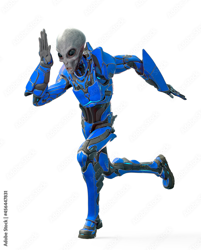 mega alien is running