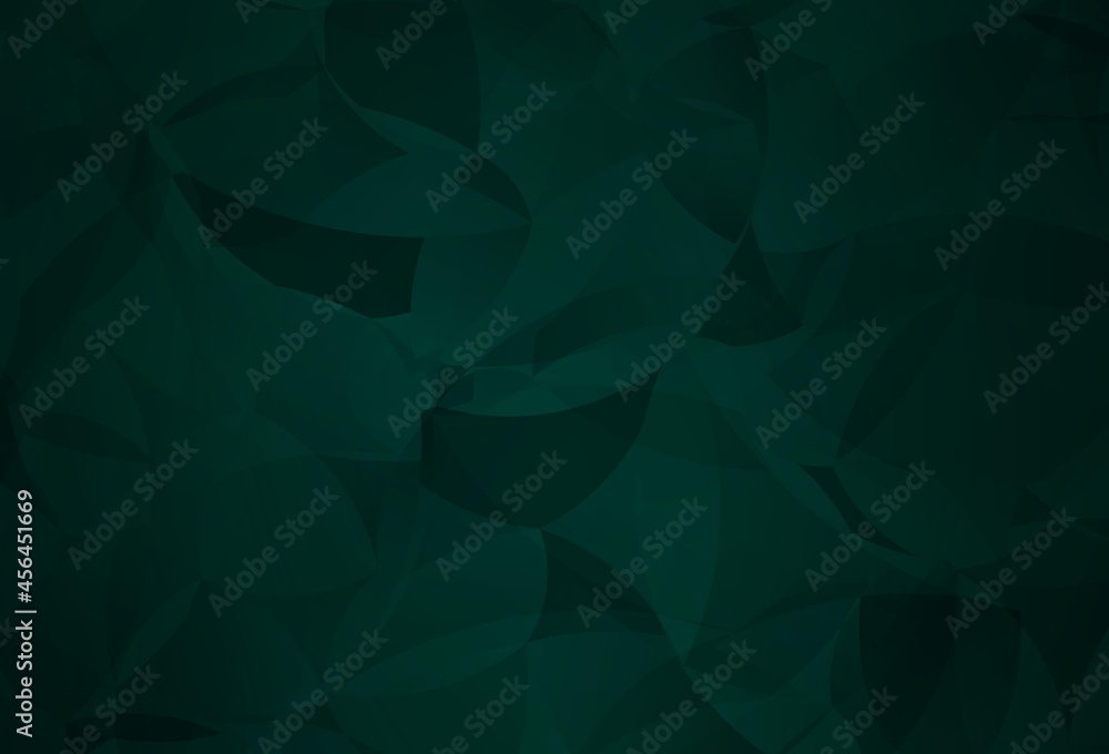 Obraz premium Dark Green vector triangle mosaic background.