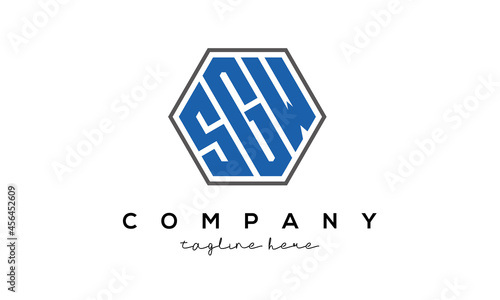 letters SGW creative polygon logo victor template	
 photo