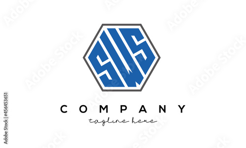 letters SWS creative polygon logo victor template	
 photo