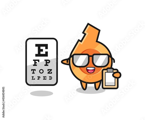 Illustration of whistle mascot as an ophthalmology