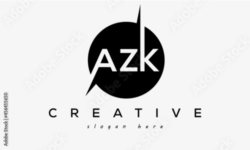 AZK creative circle letter logo design victor	
 photo