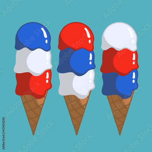 patriotic ice cream cone