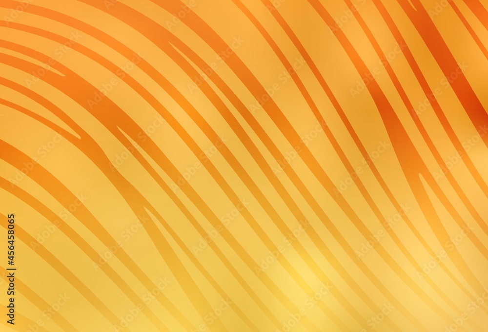 Obraz premium Light Yellow vector background with wry lines.