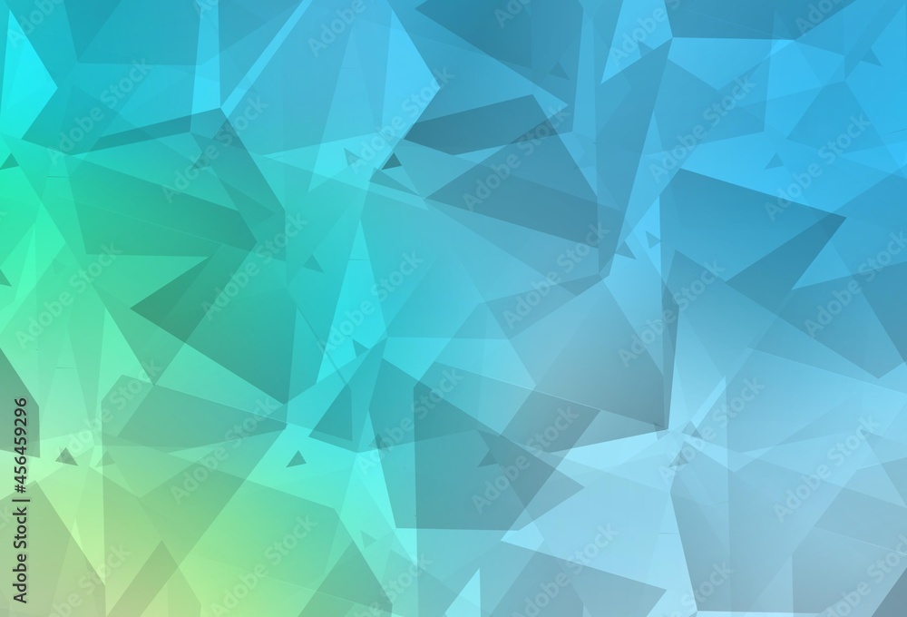 Fototapeta premium Light Blue, Green vector texture with abstract poly forms.