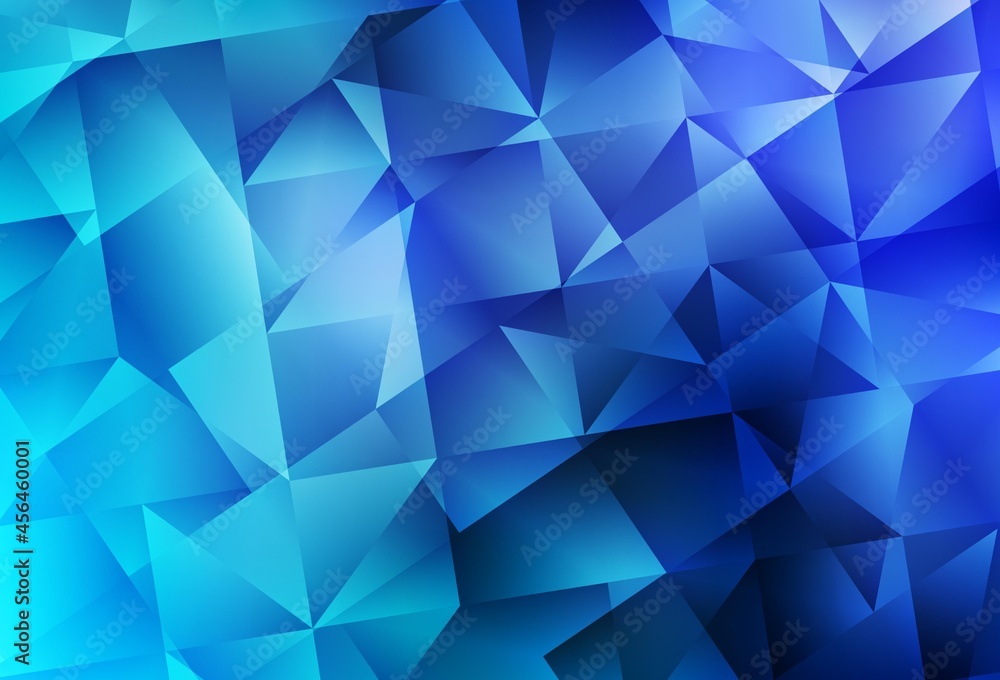 Fototapeta premium Light BLUE vector polygon abstract backdrop.
