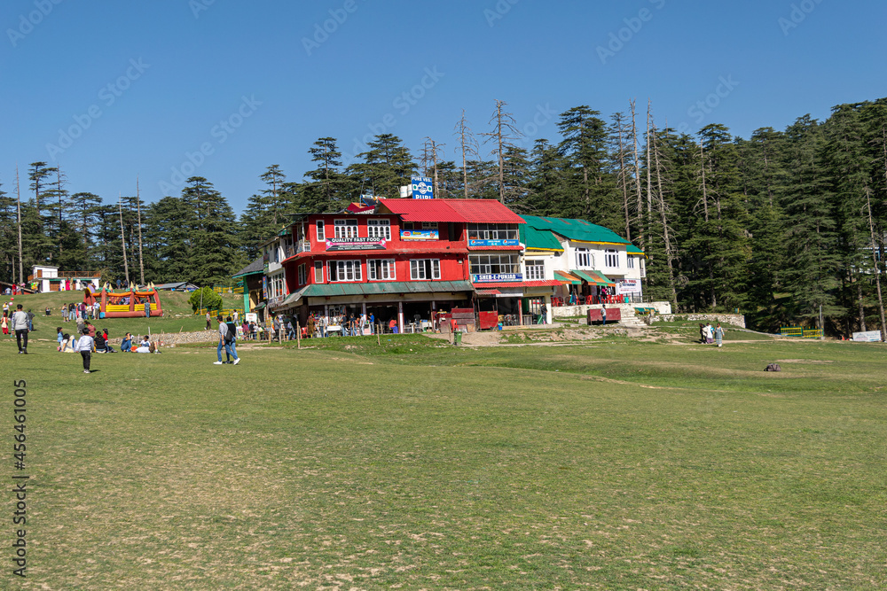 Small building complex in between the famous Khajjiar Valley located in