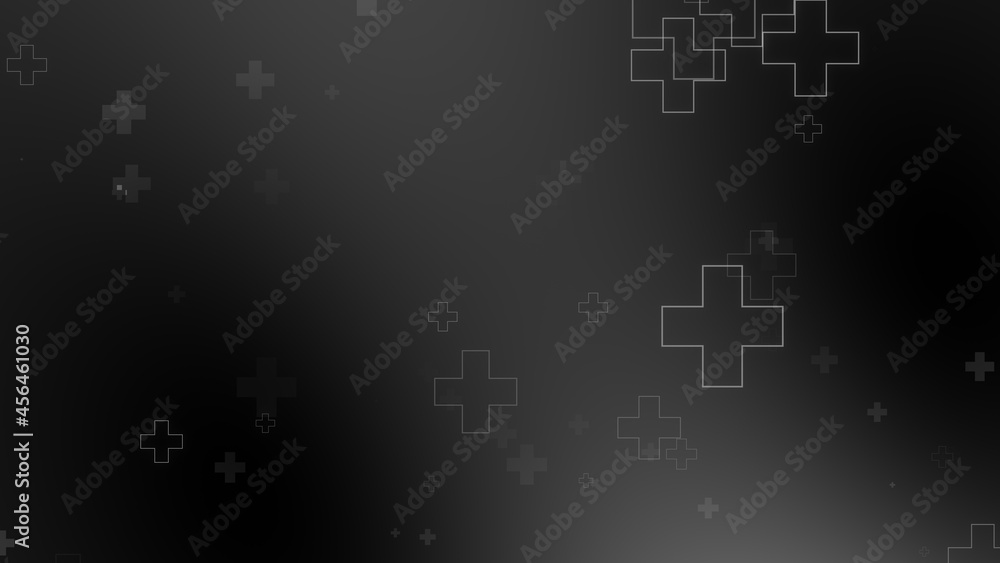 Medical health cross neon light shapes pattern on black background. Abstract healthcare with coronavirus infected deaths case concept. Medical health cross neon light shapes pattern on black background. Abstract healthcare with coronavirus infected deaths case concept.