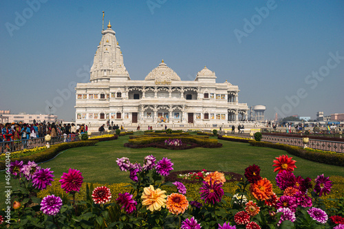 Prem Mandir located in Vrindavan (Uttar Pradesh).  This is an iconic Hindu Temple for lord Radha and Krishna. 