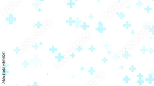 Medical health blue cross pattern white background. Abstract healthcare technology and science concept.