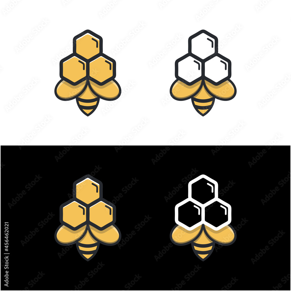 Obraz premium Unique Honeycomb Modern Logo Template